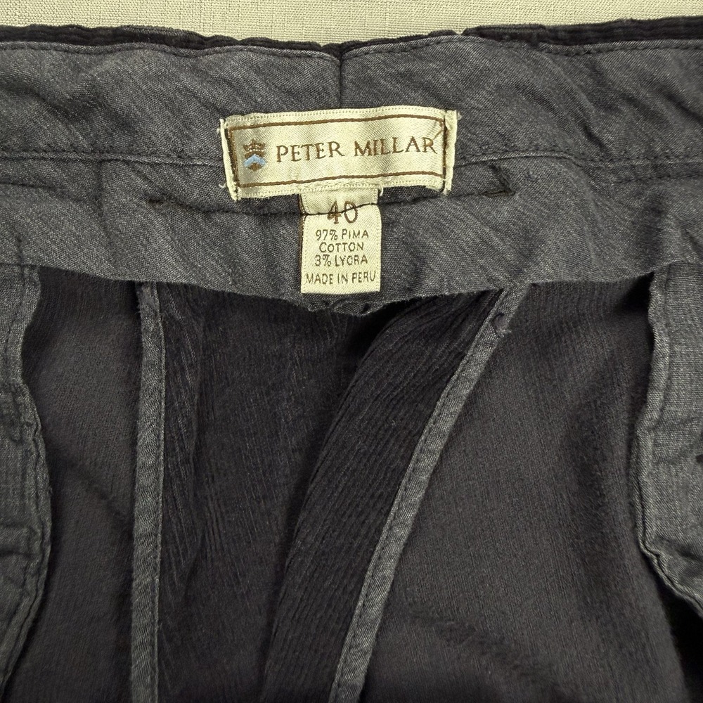 Peter Millar Pants Mens 40x33 Navy Blue Corduroy 5 Pocket Casual Stretch Comfort - Picture 2 of 10